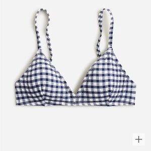 J crew gingham bikini top NWT (selling matching skirt separately)